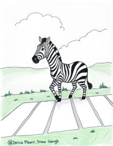 Read more about the article How to draw Zebra Crossing : Easy 7 Step by step to drawing Zebra Crossing