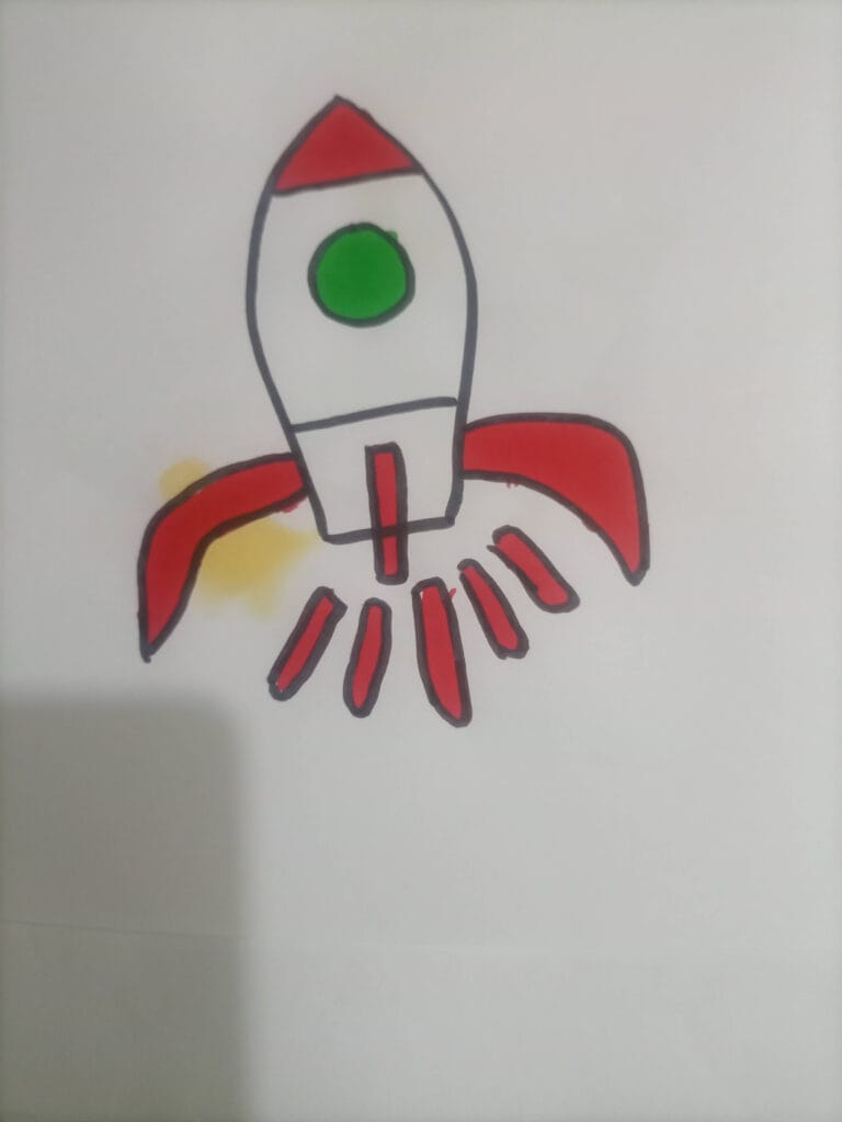 How to draw rocket
