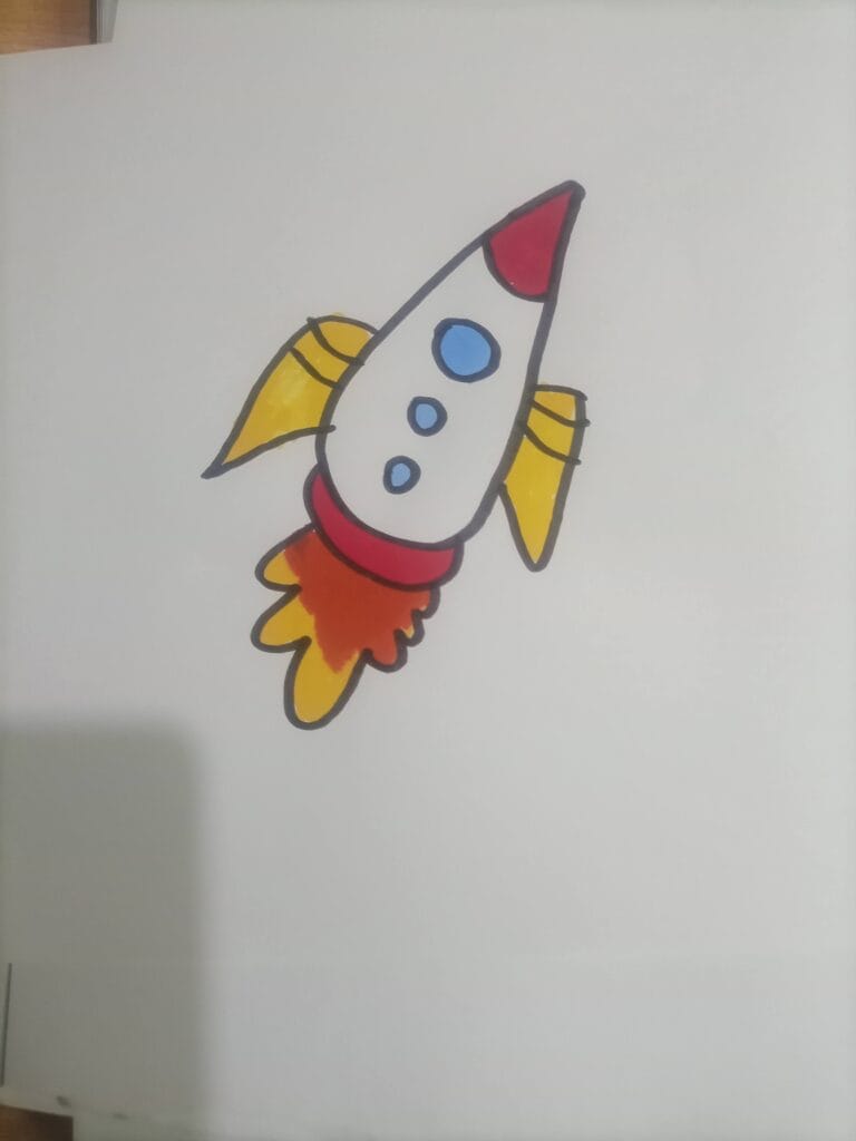 How to draw rocket