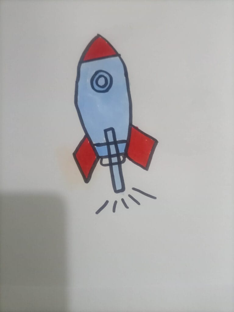 How to draw rocket