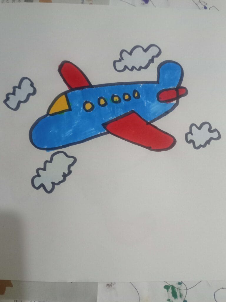 How to draw aeroplane