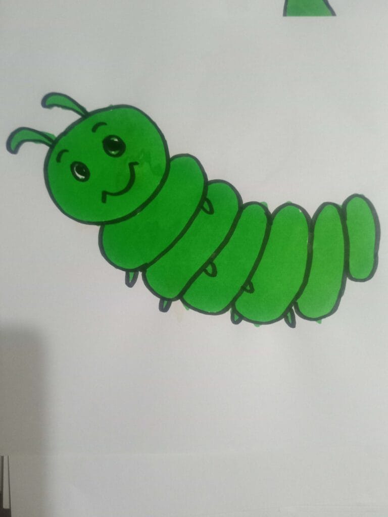 How to draw caterpillar