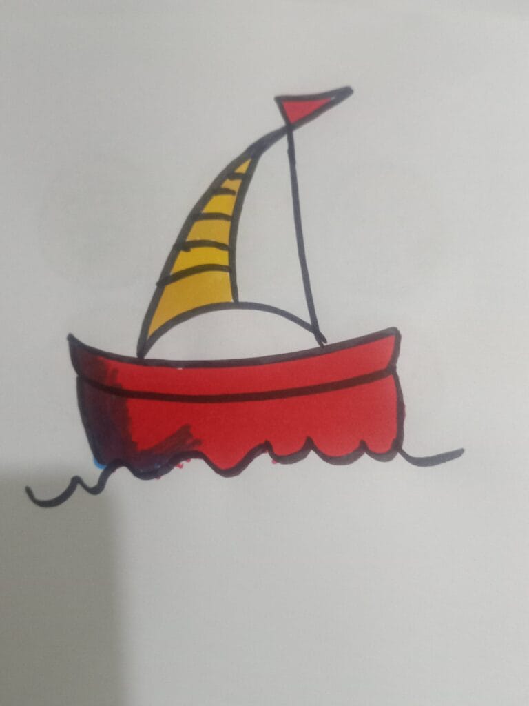 How to draw boat