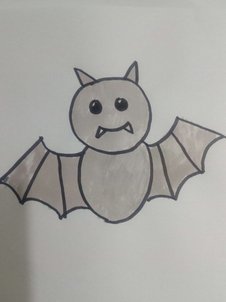 How to draw bat