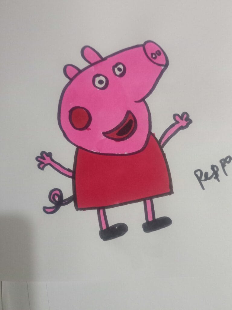 How to draw peppa pig