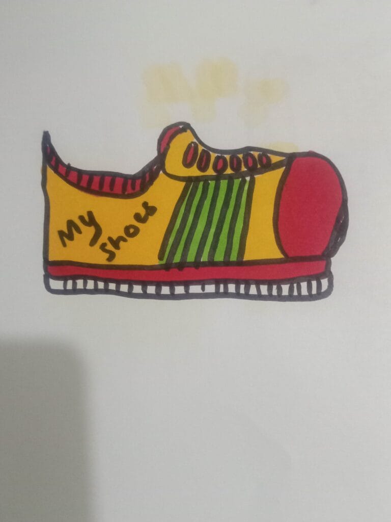 How to draw jogger shoe