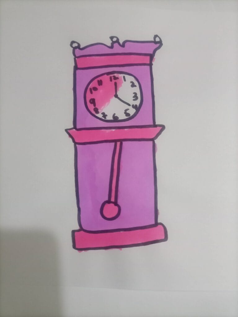 How to draw ancient clock