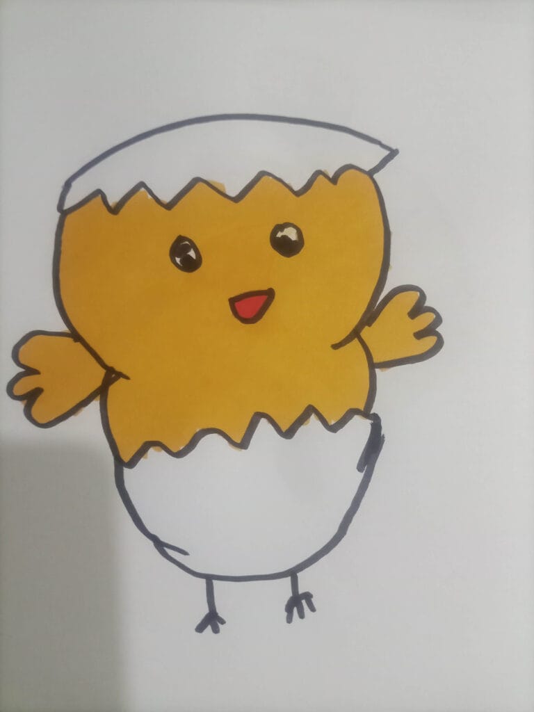 How to draw chick