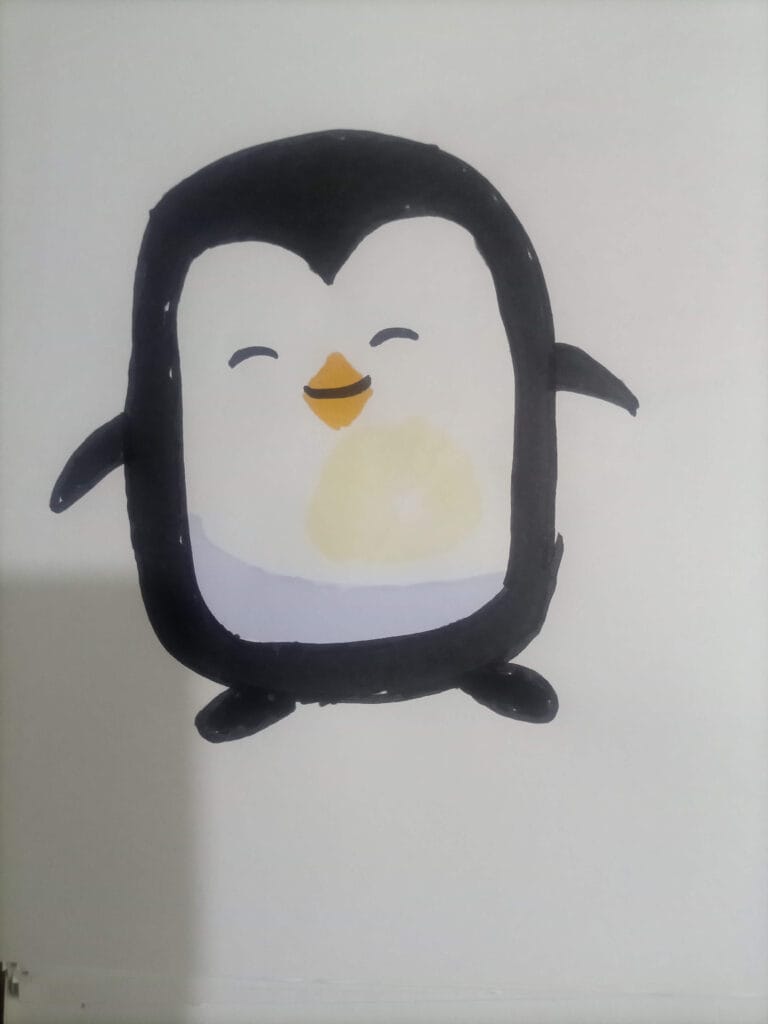 How to draw penguin