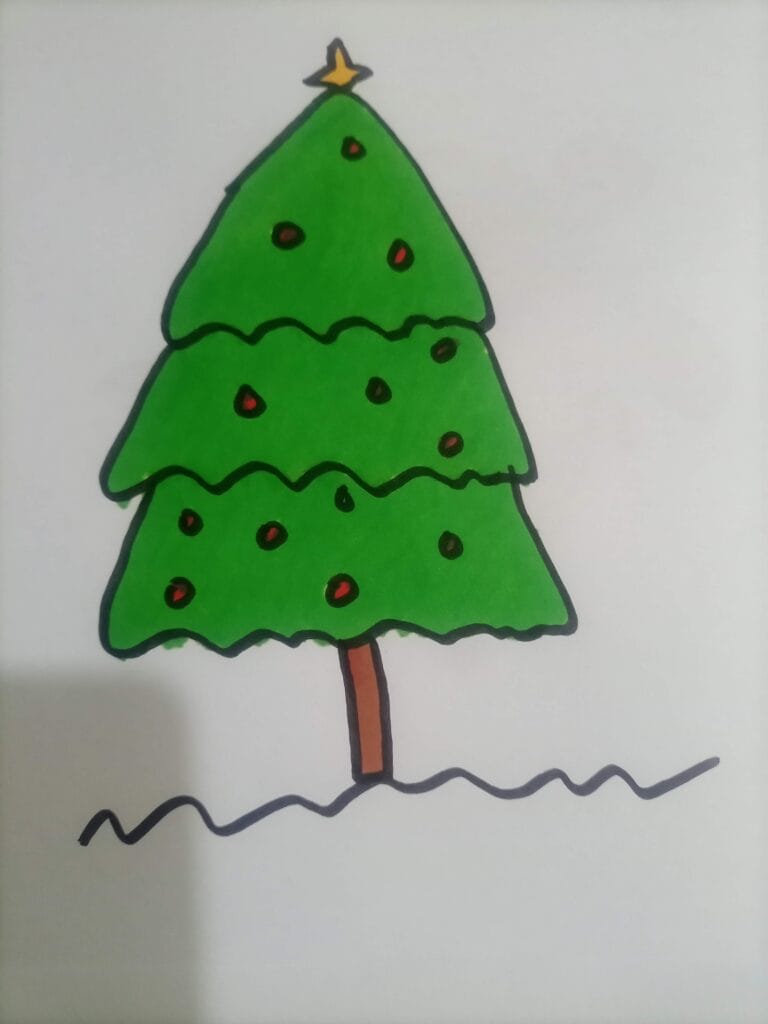 How to draw green tree