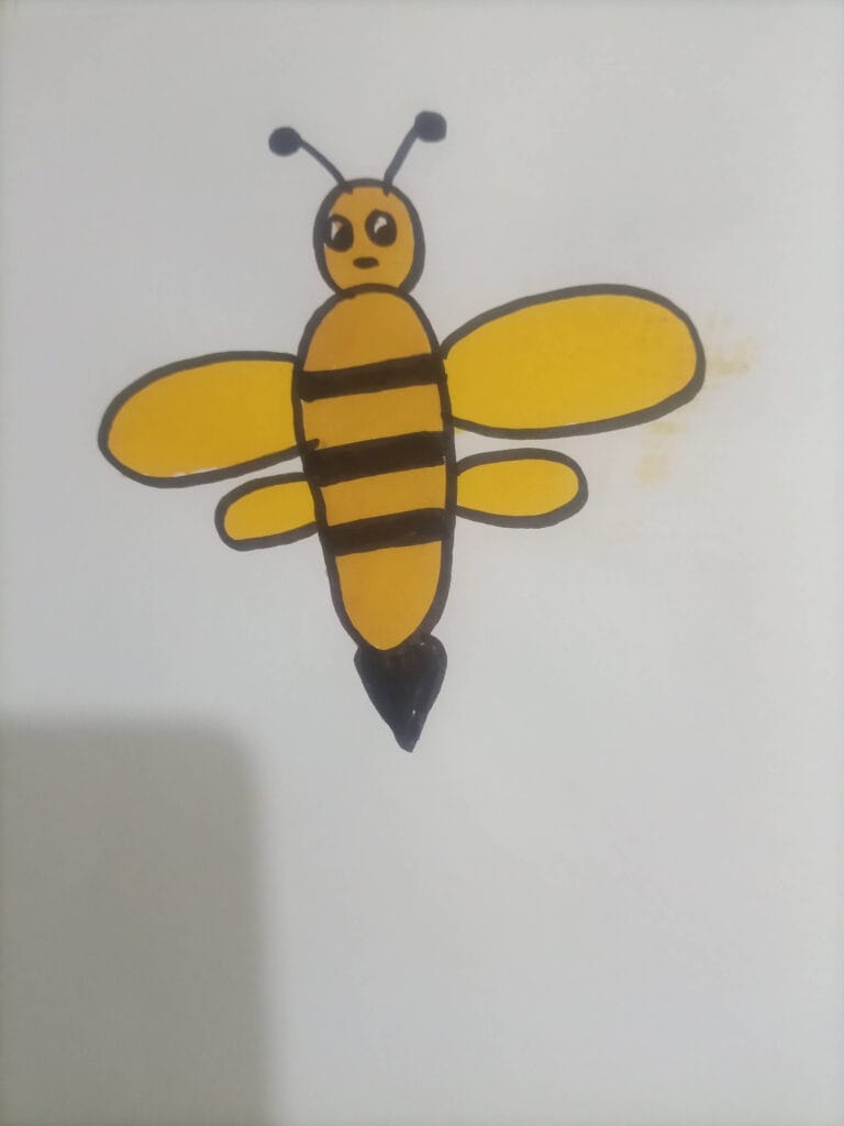 How to draw bee