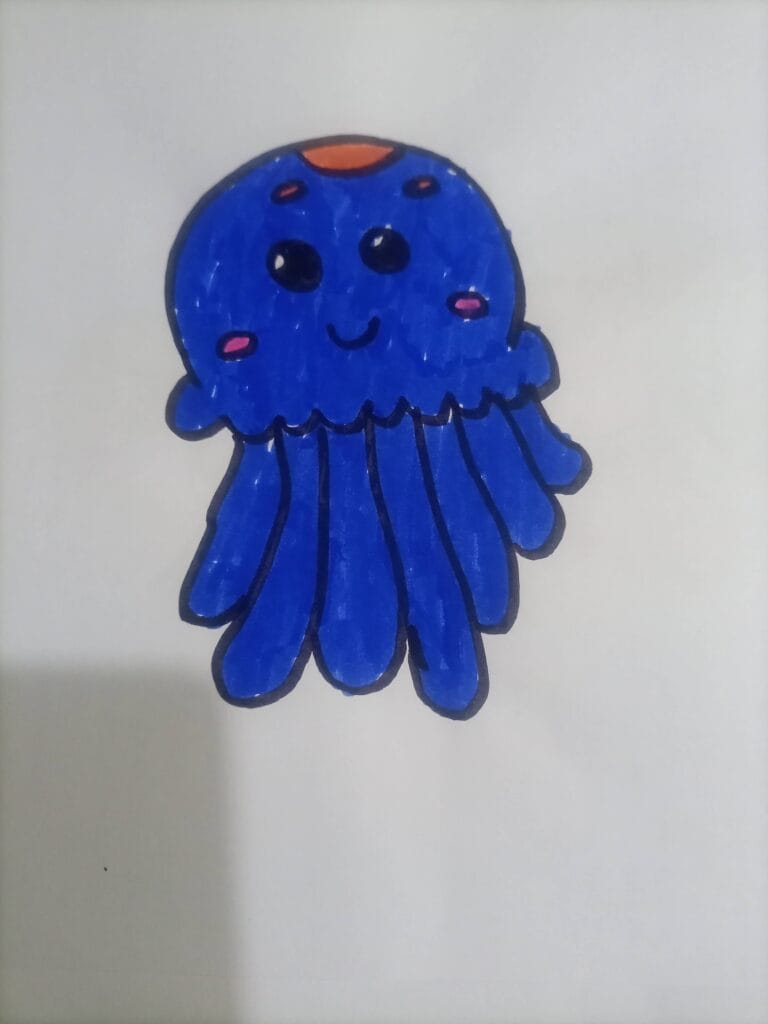 How to draw jelly fish