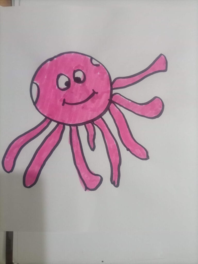 How to draw octopus