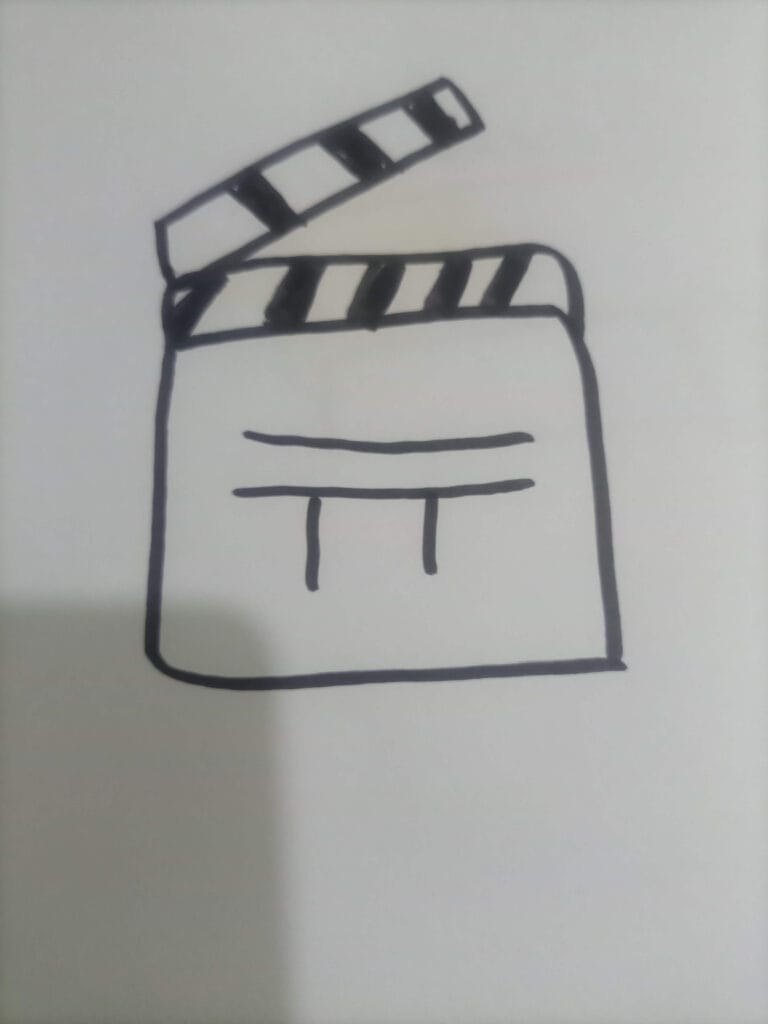 How to draw movie camera