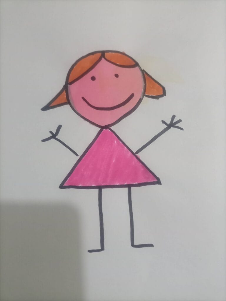 How to draw pink doll