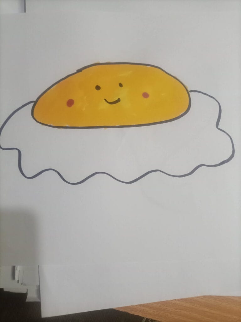 How to draw egg yolk