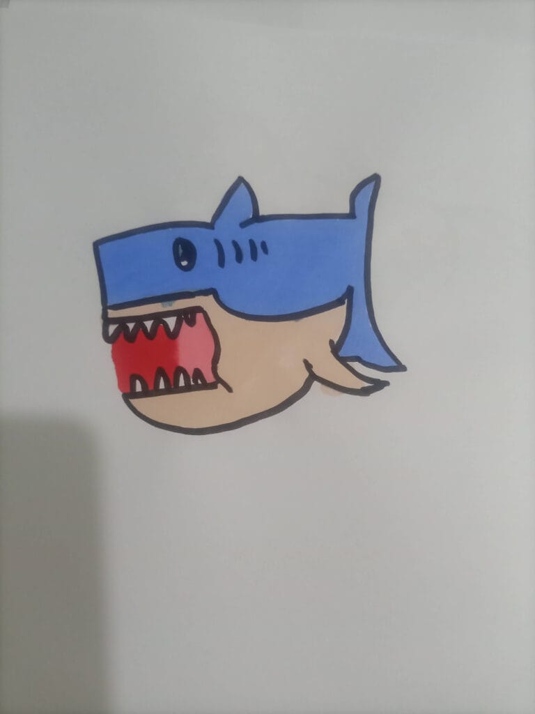 How to draw shark