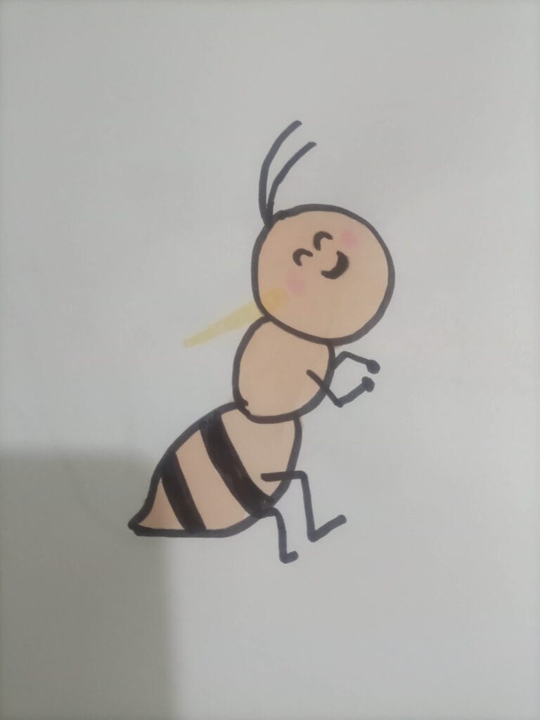 How to draw bee