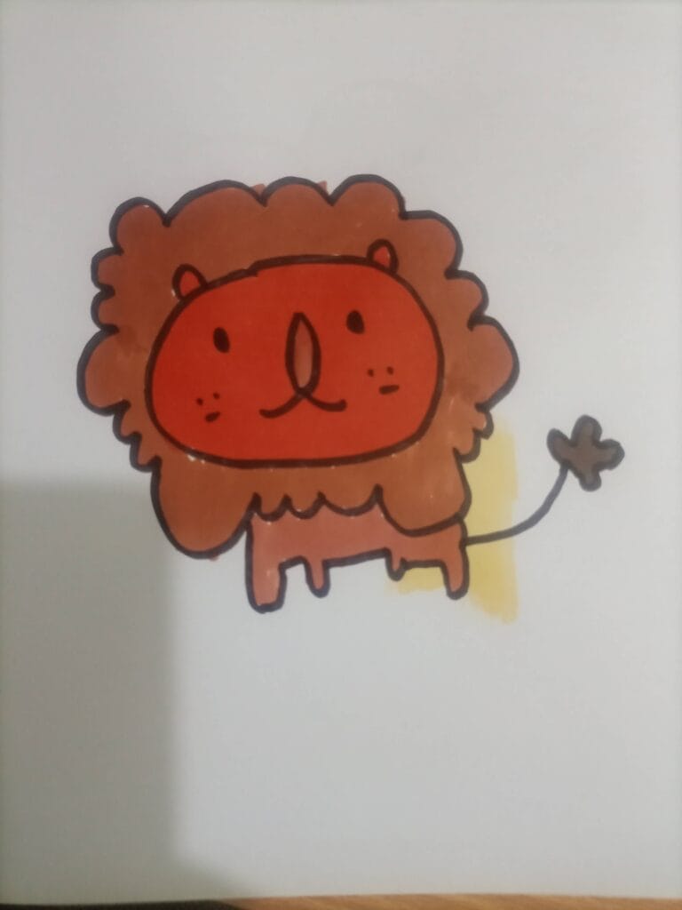 How to draw lion
