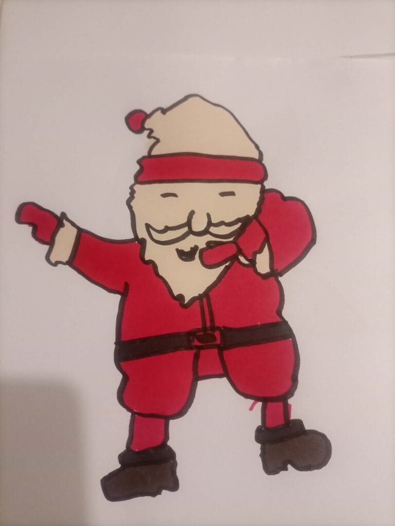 How to draw santa claus
