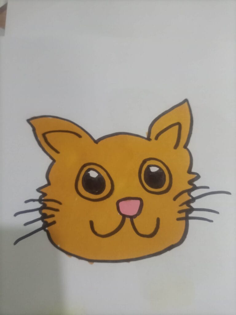 How to draw cat face