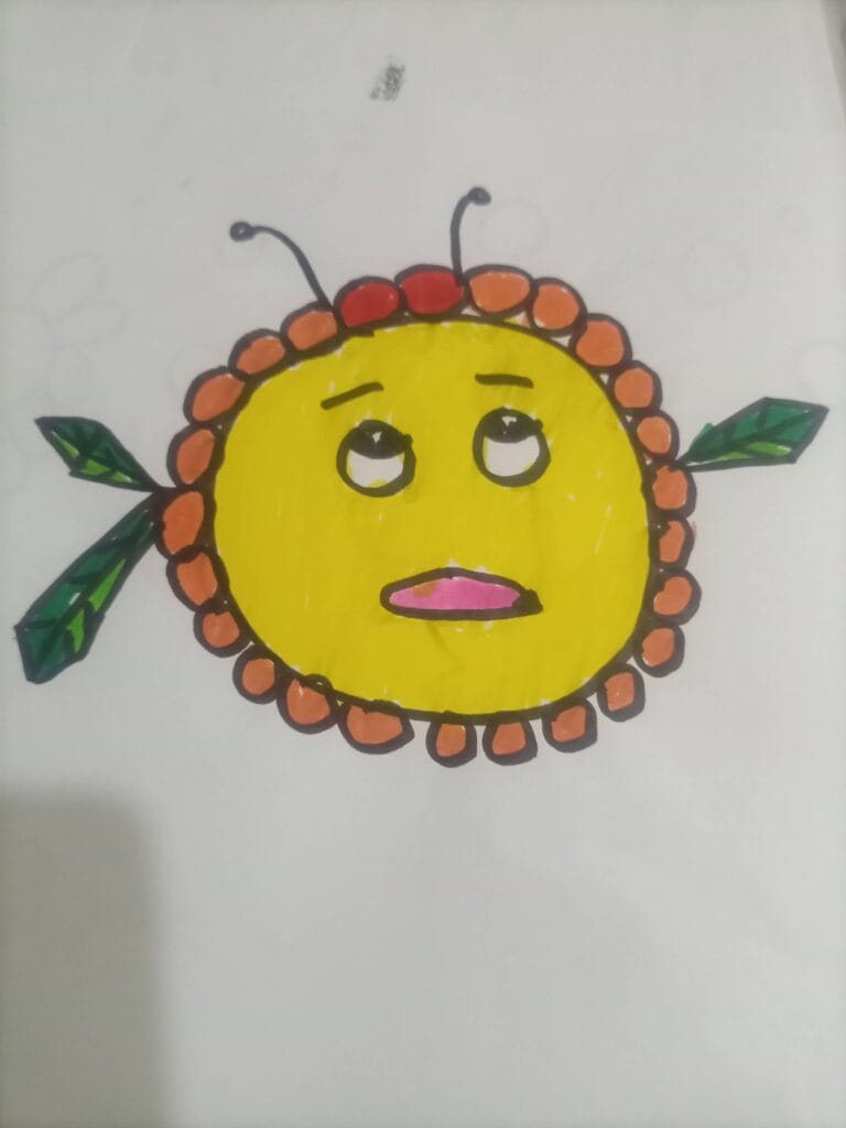 How to draw sunflower