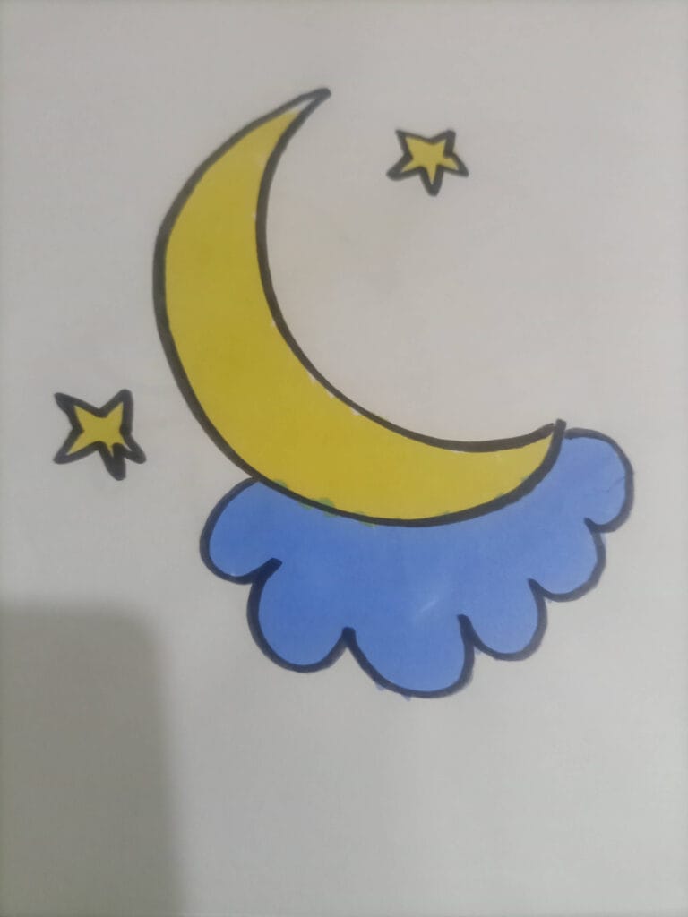 How to draw moon