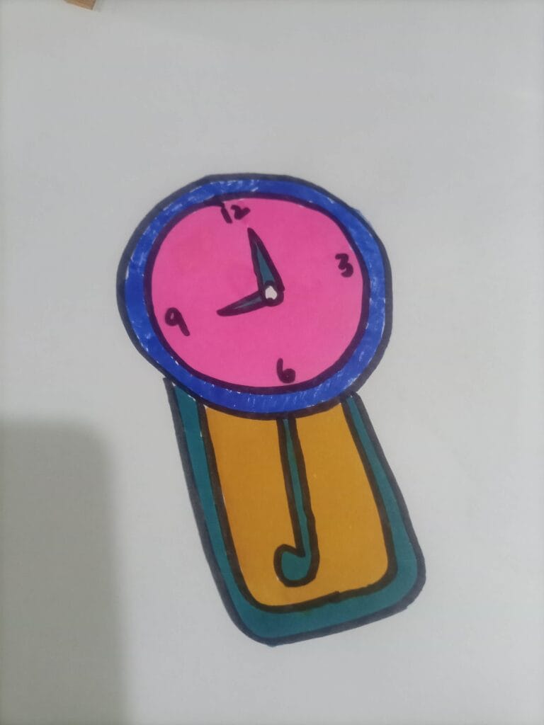 How to draw pendulum clock