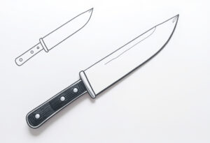 Read more about the article How to draw Knife : 5 Easy Step-by-Step Guide for knife drawing