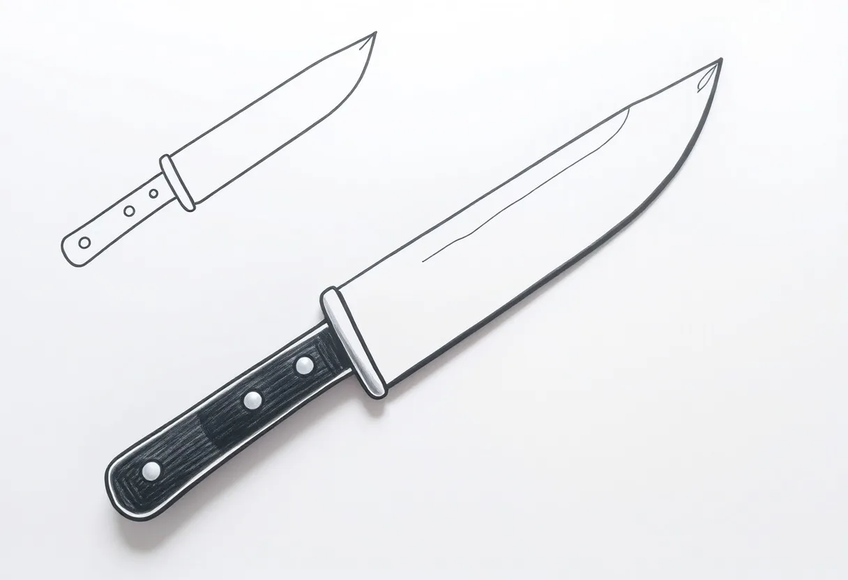 You are currently viewing How to draw Knife : 5 Easy Step-by-Step Guide for knife drawing