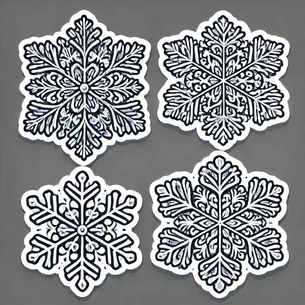 Draw Snowflakes Snowflakes Sticker