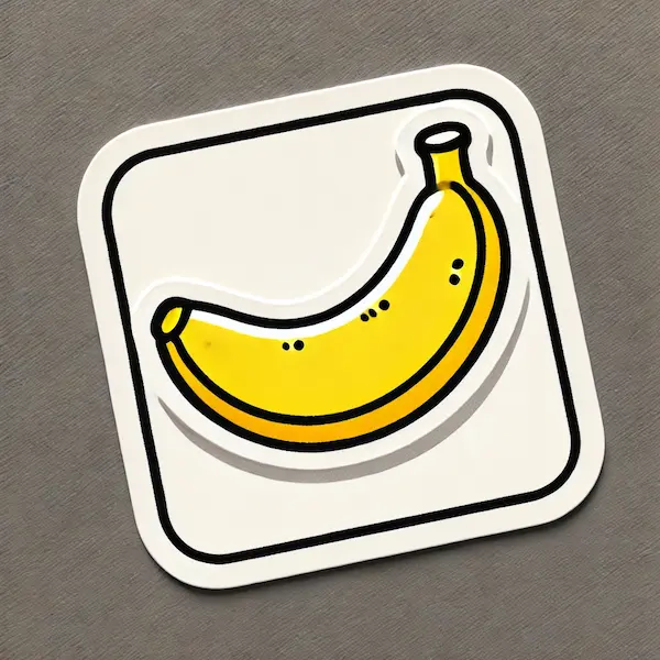 Draw banana 1 Draw banana sticker