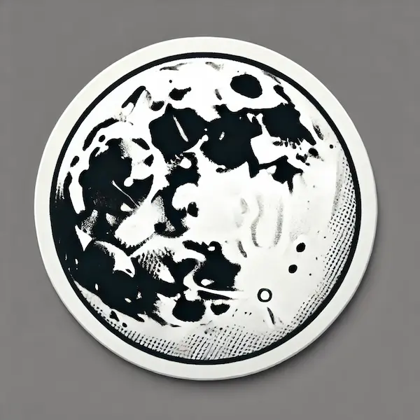 Draw moon 1 Draw moon sticker