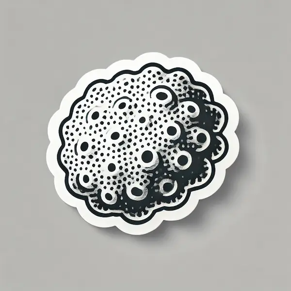 Draw sea sponge 1 Draw Sea sponge sticker