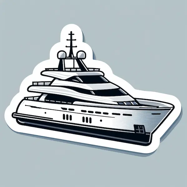 Draw Yacht Sticker