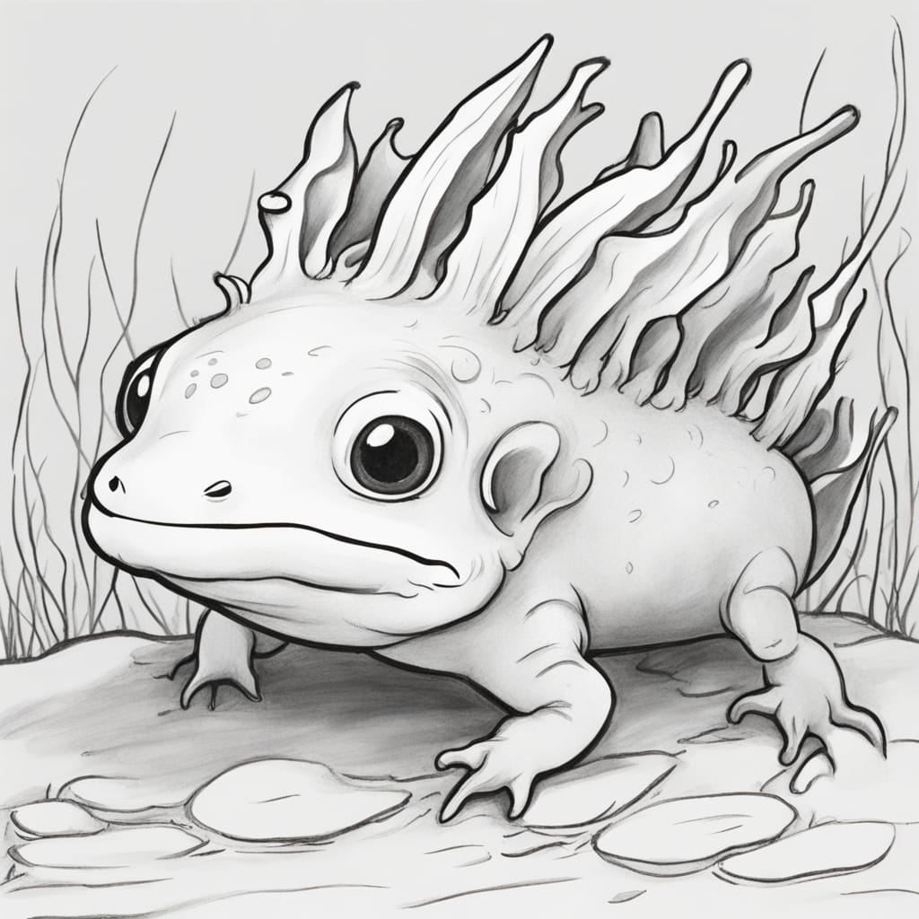 How to draw Axolotl