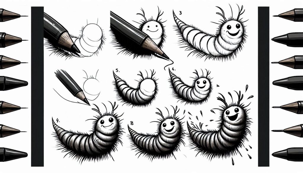 How to draw Bristleworm