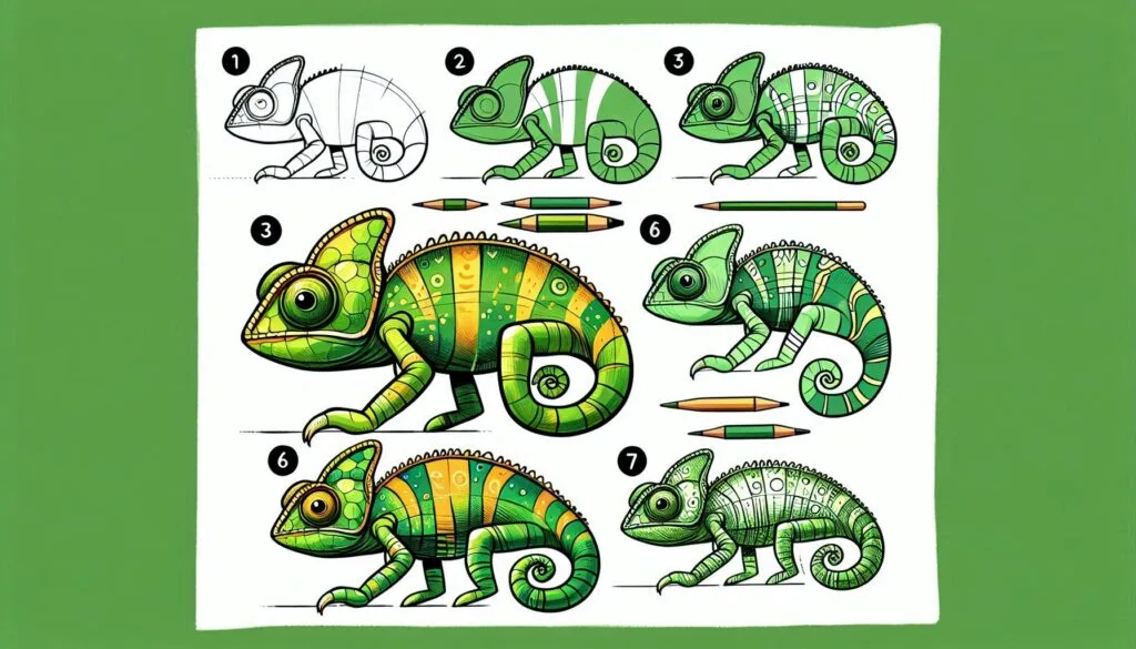How to draw Chameleon 1 How to draw Chameleon 1 Trying drawing