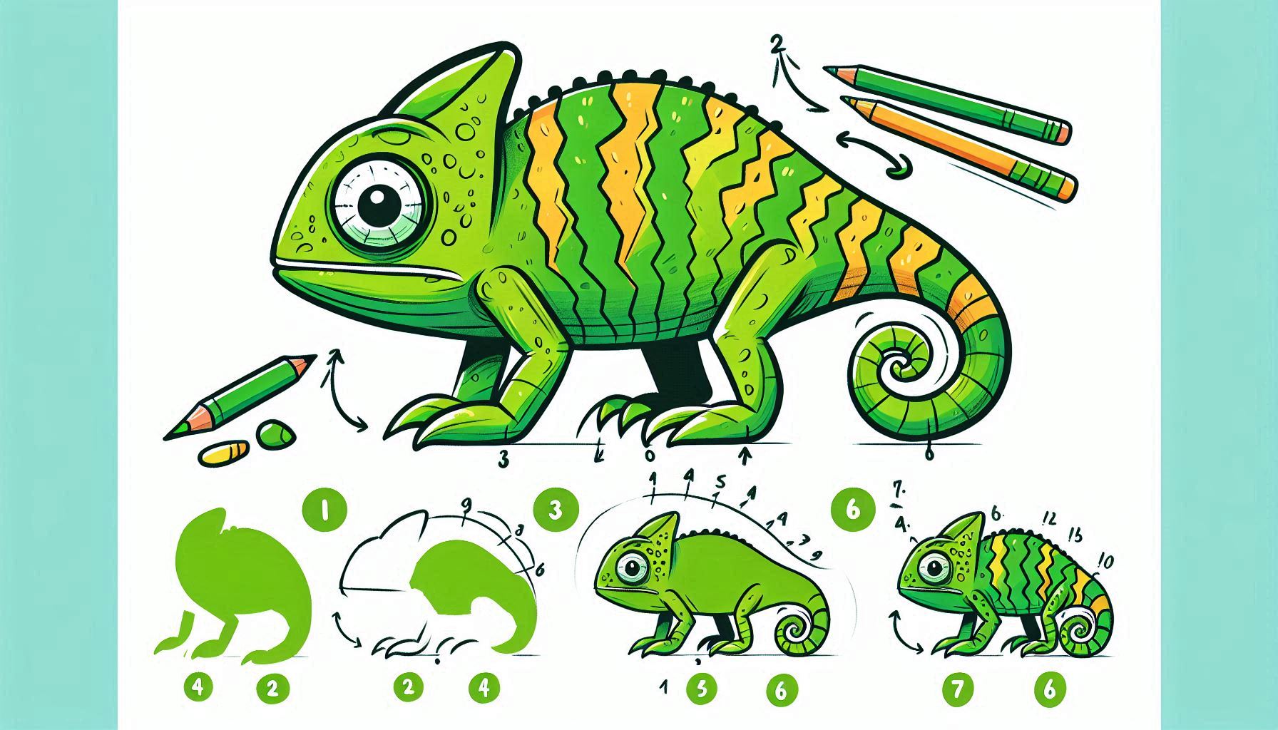 You are currently viewing How to draw Chameleon
