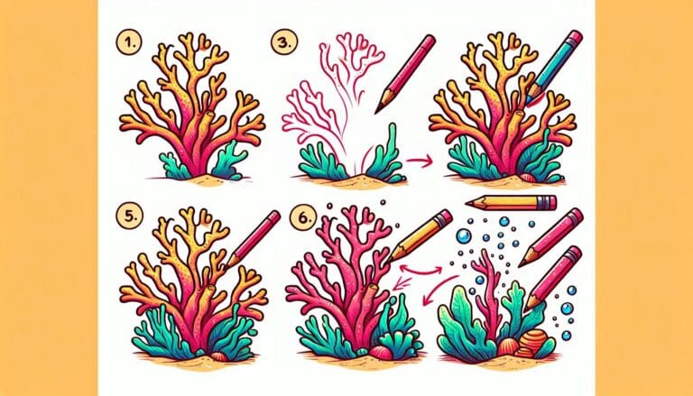 How to draw Coral - Trying drawing