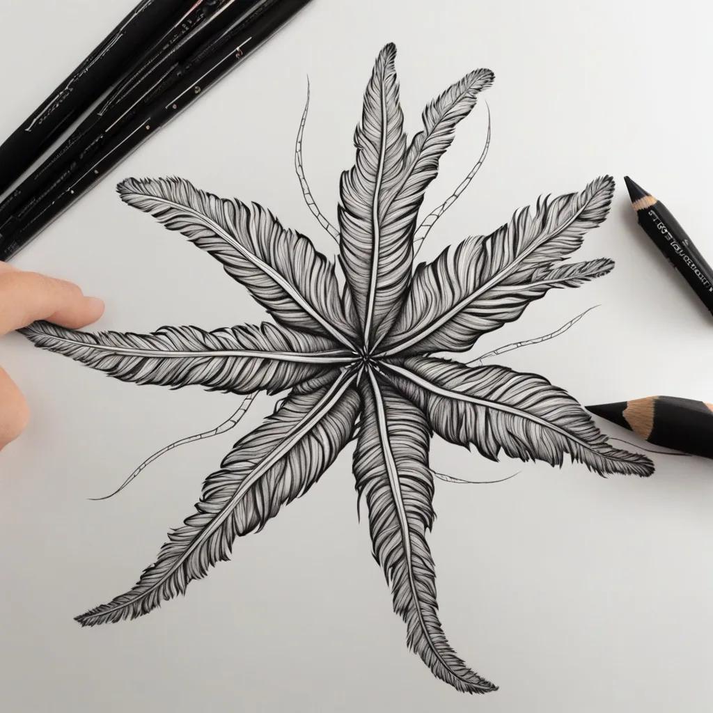 How to draw Feather Star How to draw Feather Star