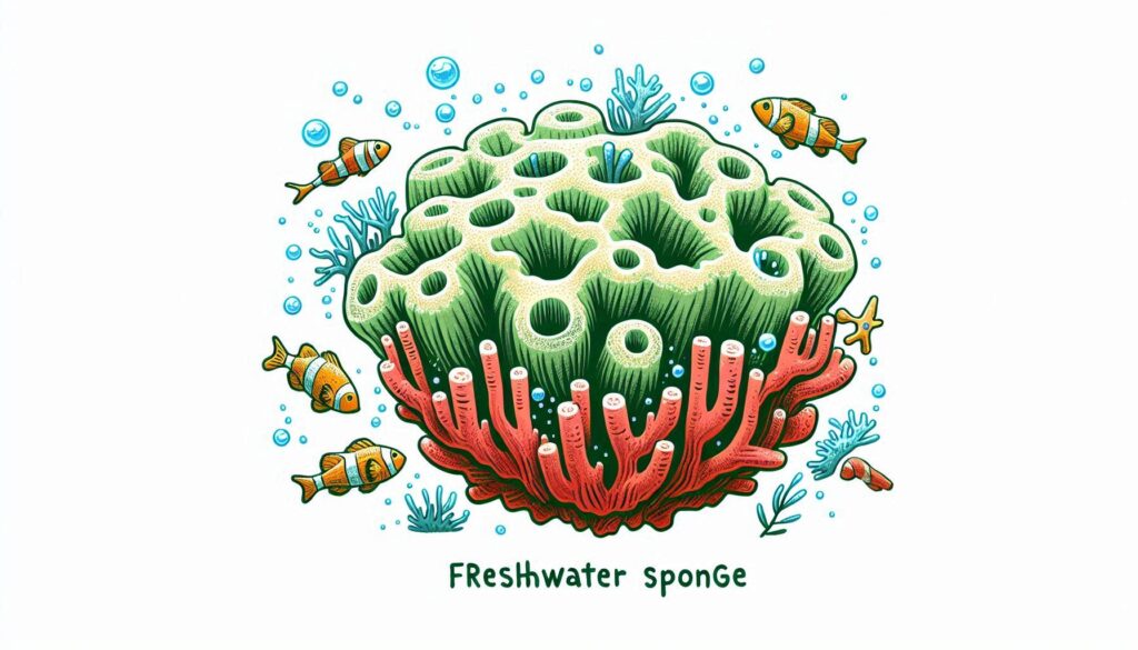 How to draw Freshwater Sponge : 8 Easy Step by Step Guide