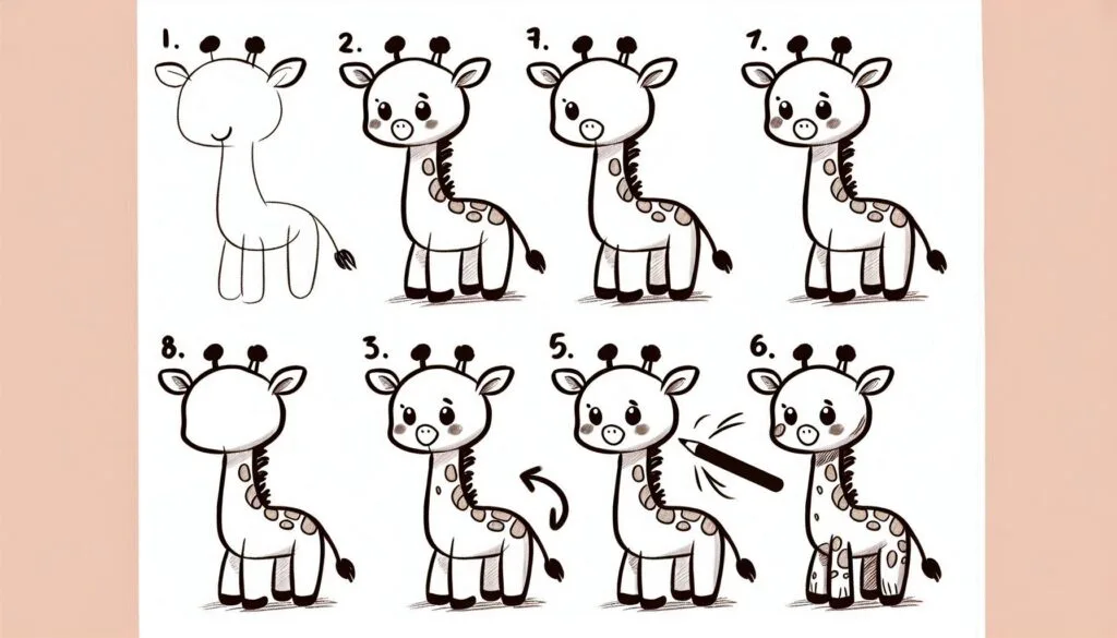 How to draw Giraffe 2 How to draw Giraffe