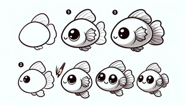 How to draw Guppy - Trying drawing