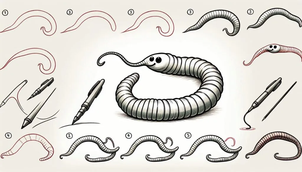How to draw Hookworm 1 How to draw Hookworm