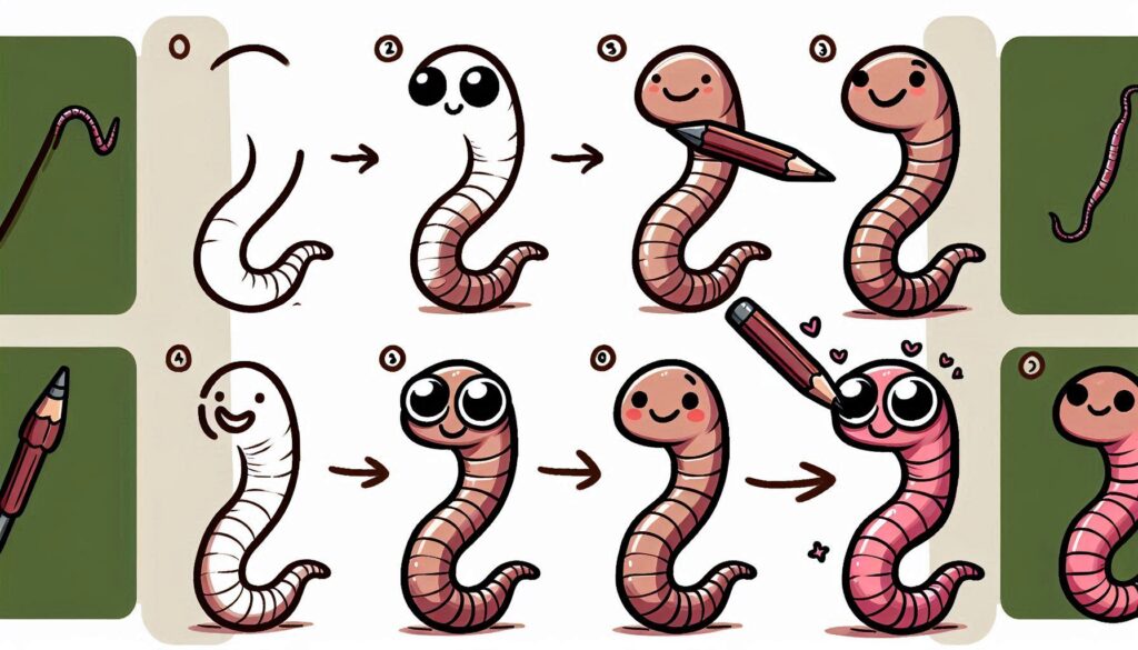 How to draw Hookworm : 7 Easy Step by Step Guide