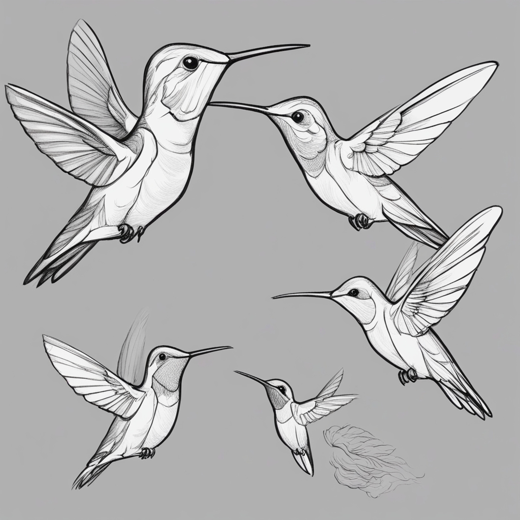 How to draw Hummingbird