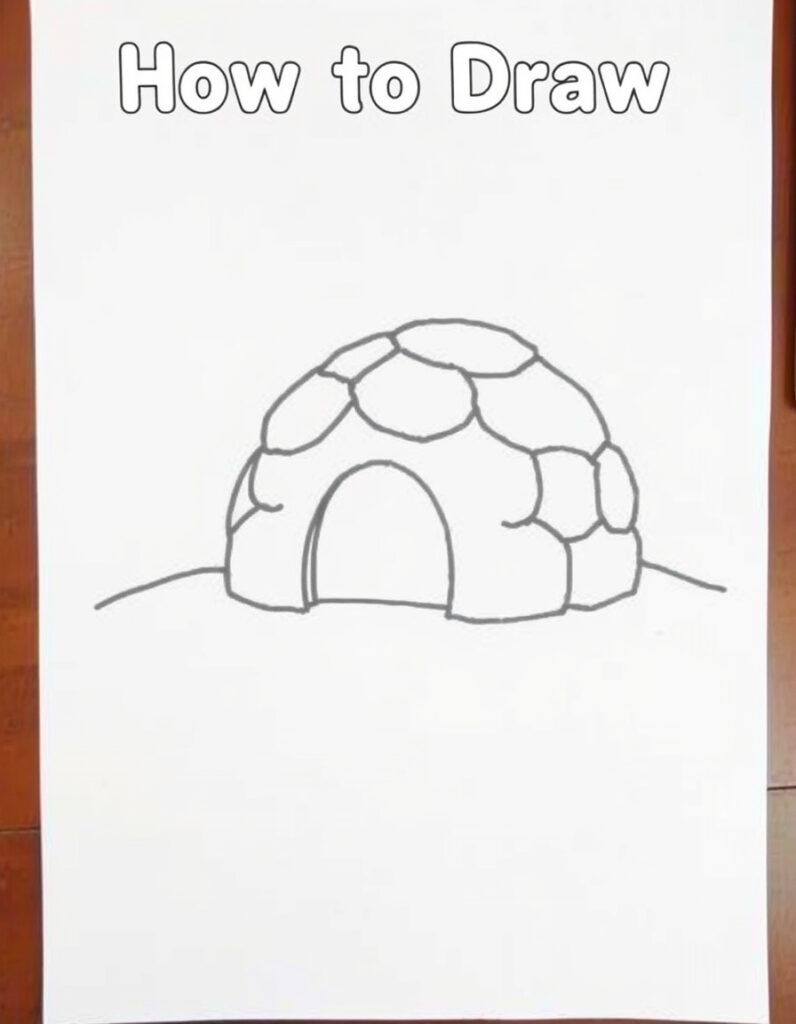 How to draw an igloo