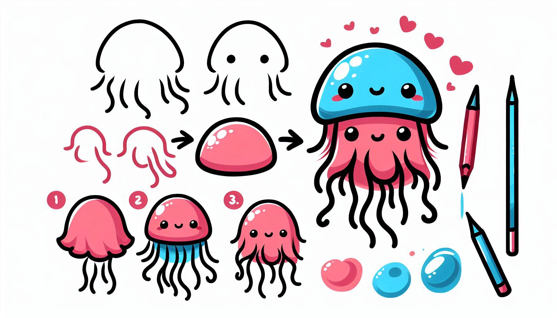 You are currently viewing How to draw Jellyfish