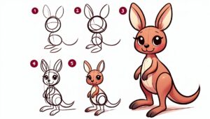 Read more about the article How to draw Kangaroo: 9 Easy Step-by-Step Guide to Kangaroo Drawing